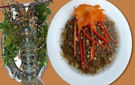 Du lịch ăn tiết canh tôm tại VT mon an doc va la tai bien du lich vt