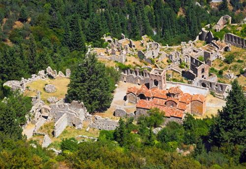 Thị trấn cổ Mystras du lich thi tran co o hi lap
