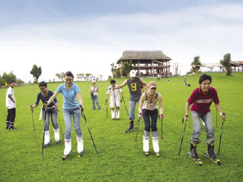 truot co tai Vuon Xoai