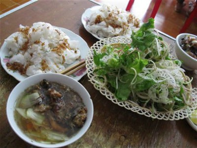 Bánh cuốn hoa cải banh cuon hoa cai