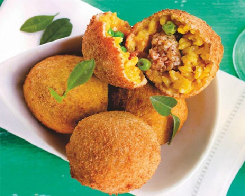 Arancini voi huong vi day me hoac