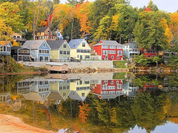 Ngắm lá thu ở New Hampshire Ngam la thu khu vuc ho o New Hampshire