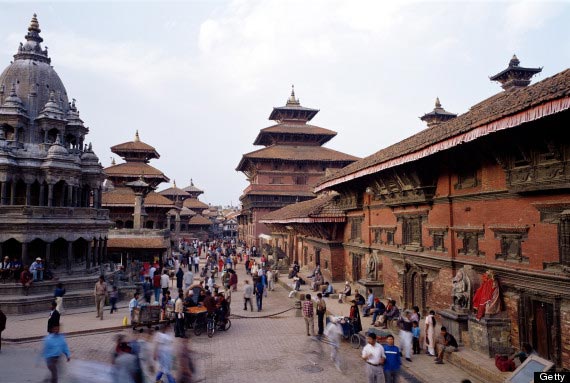 Cảnh quan Himalaya ở Nepal Canh quan Himalaya o Nepal