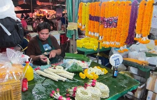Chợ hoa Pak Khlong Talat Cho hoa Pak Khlong Talat
