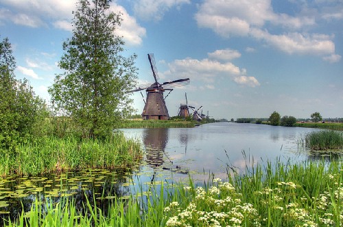Ngôi làng cối xay Kinderdijk Ngoi lang coi xay Kinderdijk