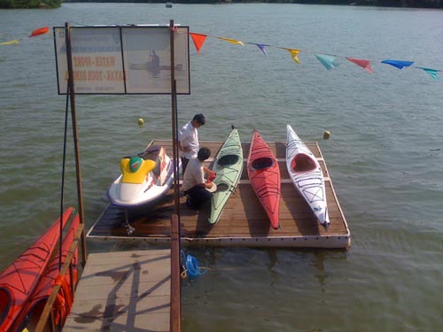Cheo thuyen kayak o Song Cai