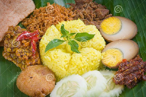 Com gao vang cua  Indonesia