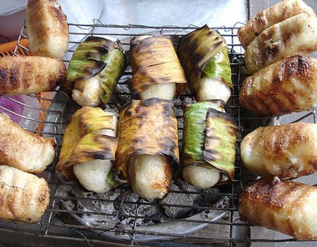 Chuối nếp nướng Chuoi nep nuong