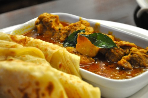 Cari gà ăn cùng bánh Roti Canai Cari ga an cung banh Roti Canai